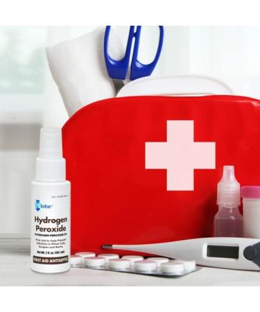 (3 Pack) Globe Hydrogen Peroxide 3% First Aid Antiseptic Spray 2 Fl. Oz - Convenient Pump Bottle - Buy Online on GoSupps.com