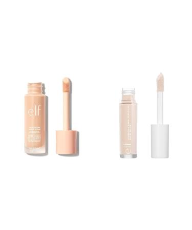 e.l.f. Halo Glow Liquid Filter Complexion Booster For A Glowing Soft-Focus Look & Cosmetics Hydrating Satin Camo Concealer - Fair Rose 0.203 Fluid Ounces