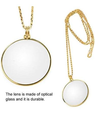 Portable 5x Monocle Hanging Magnifying Glass - Gold Lens for Reading & Hobbies | International Shipping - Buy Online on GoSupps.com