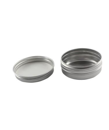 Ipetboom Box Lip Balm Bottle Metal Tins with Lids Containers Lipstick Containers Empty Aluminum Tin Cans Round Tins with Lids Aluminum Metal Tin Aluminum Wallet Cosmetic Travel Jar Size 2 Silver