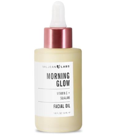 VALJEAN LABS Morning Glow Facial Oil Vitamin C & Squalane All Skin Types Hydrating & Brightening 1.83 Fl Oz