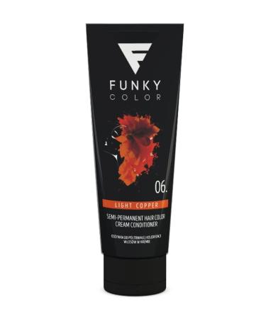 FUNKY COLOR LIGHT COPPER 06 semi-permanent hair coloring semi-permanent hair color. (28 colors)