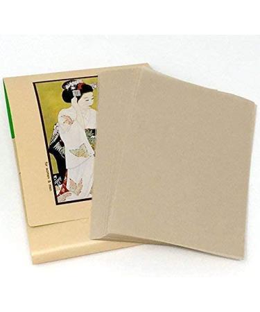 Japanese Premium Oil Blotting Paper 200 Sheets - Large 10cm x 7cm Brown | Pack of 1 - Buy Online on GoSupps.com