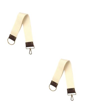 Frcolor 2 STK razor blade string strips from razor linen grinding cloth sharpen from cotton linings razor string string string string double shifts shave the swing cotton cloth 52.8x4.8cmx2pcs beigex2st