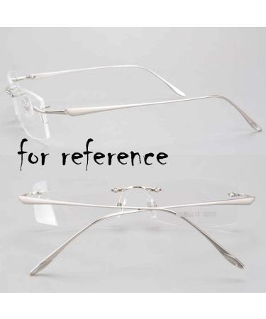 DeeboW Glasses Replacement Temples - Silver Rimless Eyeglass Accessories for Men | International Shipping Available - Buy Online on GoSupps.com