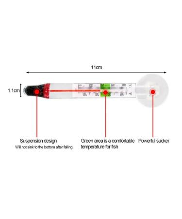 Buy AquaStation Analog Aquarium Thermometer | Glass Thermometer with Suction Cup - Accurate & Reliable for Every Aquarium - Buy Online on GoSupps.com