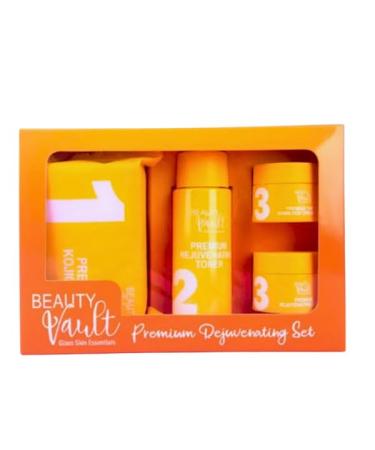 Beauty Vault Premium Rejuvenating Skincare Set 3-Step System Clean Skin Essentials
