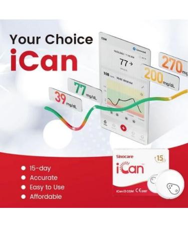 Ican Blood Sugar Sensor - Accurate Glucose Monitoring Device for Diabetes Management - Shop Internationally - Buy Online on GoSupps.com