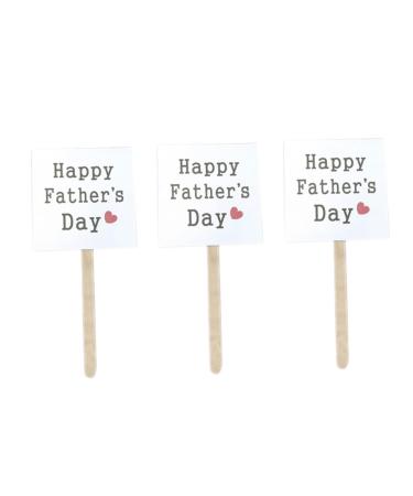 PRETYZOOM 25pcs Cupcakes Decor Cake Topper for Fathers Day Cake Picks Party Cake Picks Father's Day Cupcake Toppers Party Cake Topper Father's Day Cake Picks Top Hat Paper Cup