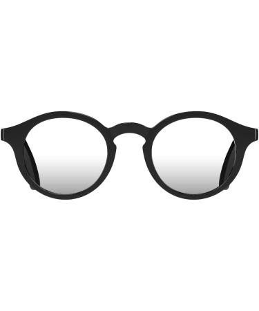 London Mole Glasses | Stylish Graduate Round Reading Glasses for Men & Women | Unisex Black Glossy 1.5x with Spring Hinges - Buy Online on GoSupps.com