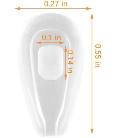 BEHLINE Soft Silicone Air Cushion Eyeglass Nose Pads - 14mm Anti-Slip Replacement Nosepads for Glasses and Sunglasses (Clear, 5 Pairs) - Buy Online on GoSupps.com