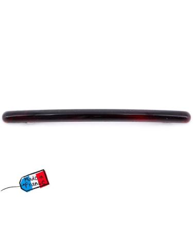Hair clip classic long and thin made in France 10.5 cm x 0.7 cm brown
