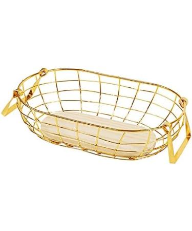 Fruit Basket Bowl Storage Basket Retro Metal Kitchen Living Room Fruit and Vegetable Basket Kitchen Storage Home Decoration Fruit Basket Fruit Bowls (Color : Golden Big) - Buy Online on GoSupps.com