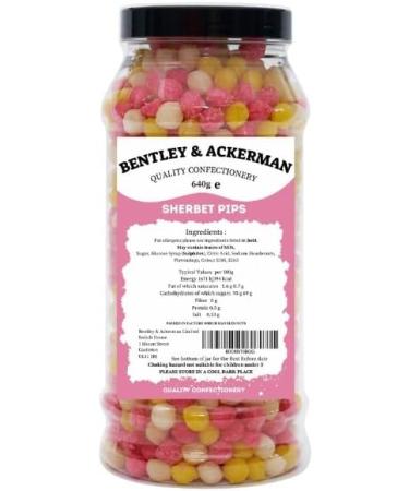 Sherbet Pips - (640g) Original Retro Boiled Sweets Sherbet Pips in Gift Jar By Bentley & Ackerman's Sweet Shop. - Buy Online on GoSupps.com