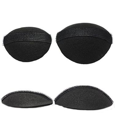 2 pieces of hair pillow witbicg invisible fluffy hair clip hair pad perfect puff hair head puff hair head pillow head and face shape women and girl accessories (black 2 sizes) - Buy Online on GoSupps.com