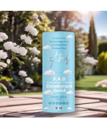 All Natural F.A.B. Deodorant - Powder Cloud Scent | Organic Aluminum-Free Deodorant for Fupa Armpits & Breasts - 1.7 oz International Shipping - Buy Online on GoSupps.com
