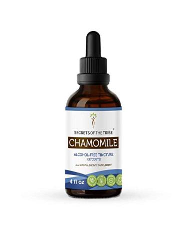 Chamomile Tincture Alcohol-Free Extract, Chamomile Matricaria Recutita Healthy Digestion/Soothing and Calming Properties 4 OZ 4 Fl Oz (Pack of 1)