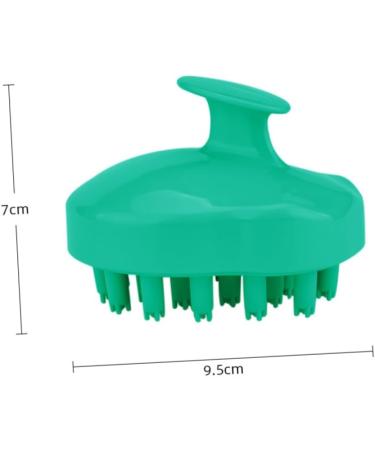 Foytoki Head Scalp Massage Brush Silicone Hair Cleaning Tool for At-Home Relaxation | 9.5x7cm Green International Shipping - Buy Online on GoSupps.com