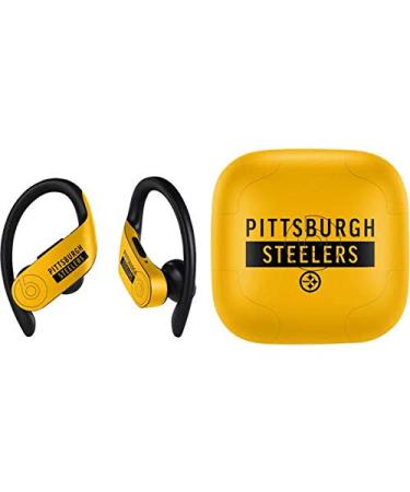 Skinit Decal Audio Skin Compatible with PowerBeats Pro - Officially Licensed NFL Pittsburgh Steelers Yellow Performance Series Design