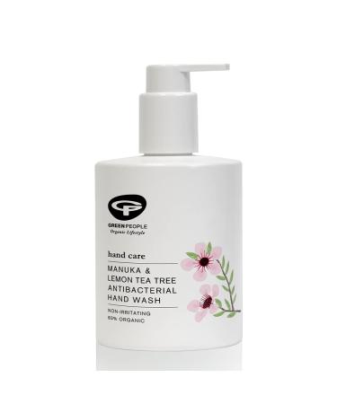 Green People Manuka & Lemon Tea Tree Antibacterial Hand Wash 300ml| Natural & Organic Hand Wash for Kitchen or Bathroom | Paraben Free & SLS Free | Gentle on Sensitive Skin | Cruelty Free & Vegan