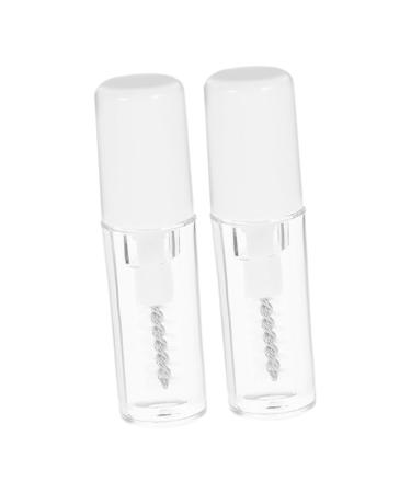 Outanaya 2pcs Eyelash Raincoat Tubular Mascara Essence Brown Mascara Essence Mascara Gels Transparent Plastic
