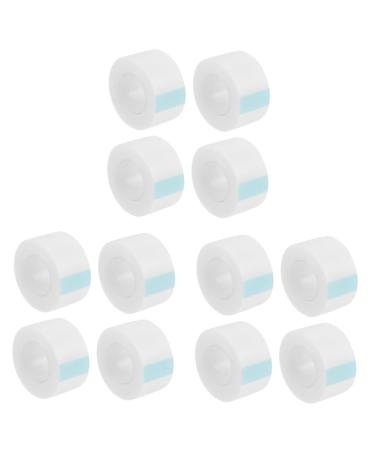 FRCOLOR 12 Rolls Invisible Double Eyelid Stickers Sticky Eyelid Strip Wound Care Patch Eyelash Tape Purple Fluffy Headband Hair Modeling Double Eyelid Tape Beauty Stickers Eyes White or