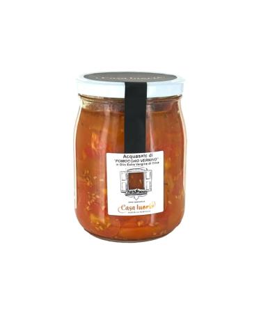 Il Tomolo Paste of "Tomato Vernino" Extra Virgin Olive Oil Artisanal Product No Preservatives No Colourings 500 Grams
