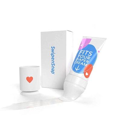 SwipenSnap One Hand Cream Applicator As Seen On Shark Tank US Utility Patented - Soft Tip Applicator With Suction Based Lid For One Hand Cream Application