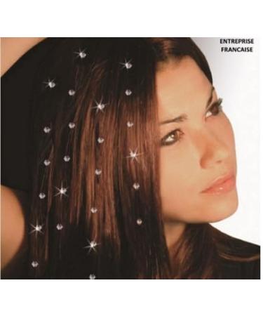 Swarovski rhinestones for the hair violet hair accessories for special occasions with 16 Swarovski stone diameter 4 mm.Freely positionable.Attachment without heat more than 20 years of professional supplier for beauty products.In gift packaging.