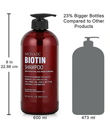 Biotin Shampoo and Conditioner Set for Hair Growth - Hair Loss Treatment for Women & Men - Thickening Products - Paraben & Sulfate Free - 20.2 FL Oz - Buy Online on GoSupps.com