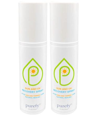 PUREFY Sun and UV Recovery Spray (4oz  2pk) Natural Healing. Daily Post Sun/UV Exposure Care. Purefypro Cleansing Technology. Safe for Kids and Everyone. Use Anywhere on the Body. Dermatologist Recommended.