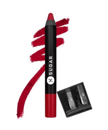 S.-UG'AR Matt'e C-osmeti'cs Crayon Lipstick with Sharpner Long-Lasting Upto 8+ Hrs 35 Claire Redfield-2.8gm.