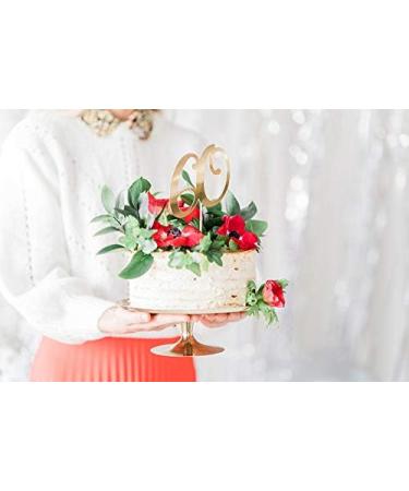 Schnooridoo Cake Topper | Gold Number 60 | Wedding & Birthday Cake Decoration - Shop Internationally - Buy Online on GoSupps.com