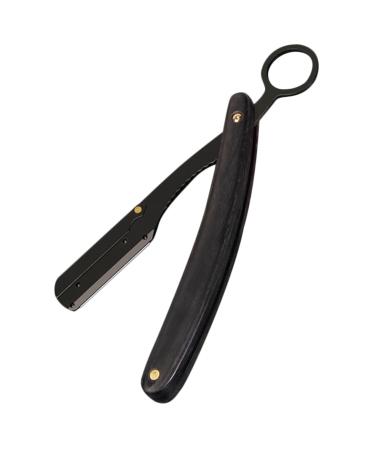 Minkissy eyebrow razor beard salon haircut Tools bare turf razor with a straight blade razor for hairdressers hand razor razor blade man manual shaving razor wood