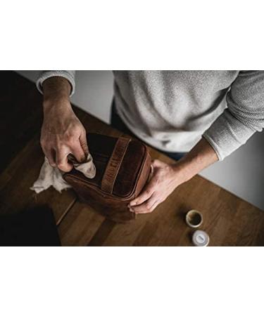 HOLZRICHTER Berlin Leather Care Set - Premium Leather Preparation with Grease Brush & Sponge - 30 ml - Buy Online on GoSupps.com