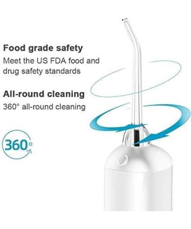 KouRy 400ml Portable Water Flosser - USB Rechargeable IPX7 Waterproof 5 Modes - Ideal Dental Oral Irrigator for Home & Travel (White - Buy Online on GoSupps.com