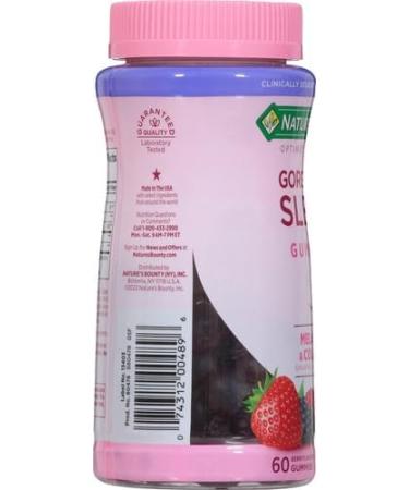 Nature's Bounty Optimal Solutions Gorgeous Sleep Melatonin 5mg Gummies with Collagen 60 Count Assorted Fruit Flavors 30 Total Servings (Pack of 3) Melatonin Gummies 60ct Pack of 3 - Buy Online on GoSupps.com