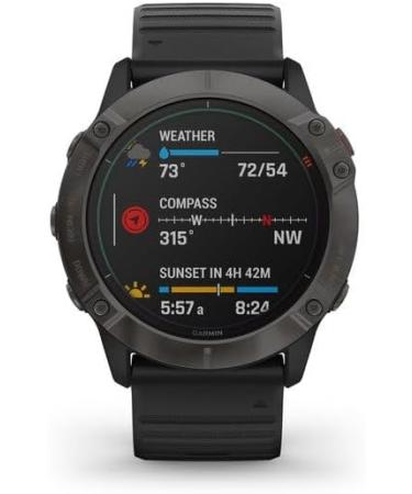 Buy Garmin Fenix 6X Solar Titanium DLC Black/Grey | International Shipping Available - Buy Online on GoSupps.com