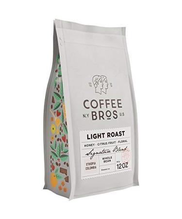Coffee Bros., Light Roast  Whole Bean  100% Arabica  1 Bag (12oz)  Ethiopia & Colombia  Gourmet & Specialty Light Roast Coffee