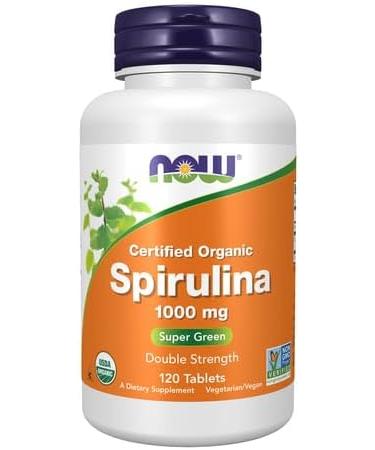 Now Foods - Certified Organic Spirulina 1000 mg 120 Tablets - Buy Online on GoSupps.com