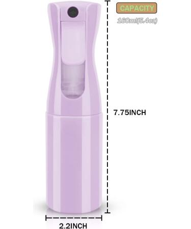Shyuzi 160ml Continuous Fine Mist Spray Bottle - BPA Free Purple - Ideal for Hair Styling, Cleaning, Plants, Misting, and Skin Care - Buy Online on GoSupps.com