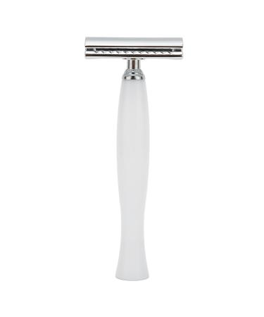 High-Quality White Safety Razor | Durable Manual Shaver for Home Office & Hotel | Safe & Accurate Shaving with Good Grip - Buy Online on GoSupps.com