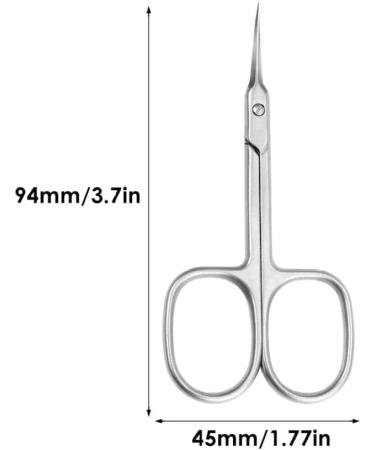 Cuticle Scissors Stainless Steel Manicure Grooming Scissors Curved Slice Pedicure Tool for Nail Cuticle Scissors - Buy Online on GoSupps.com