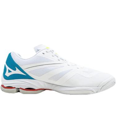 Mizuno Women's Wave Lightning Z6 Volleyball Shoe - 46.5 EU | White Black Diva Blue | Best International Shipping - Buy Online on GoSupps.com