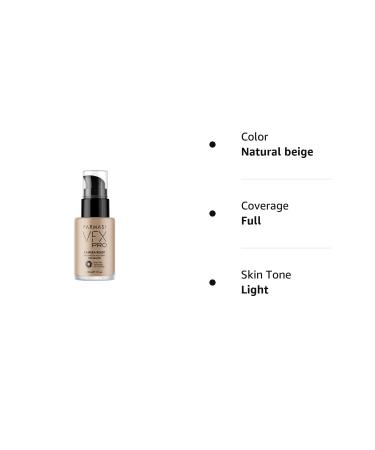 Farmasi Vfx Pro Foundation - Full Coverage Liquid Cream, Lightweight & Long Lasting - Natural Beige, 1 fl. oz - Buy Online on GoSupps.com