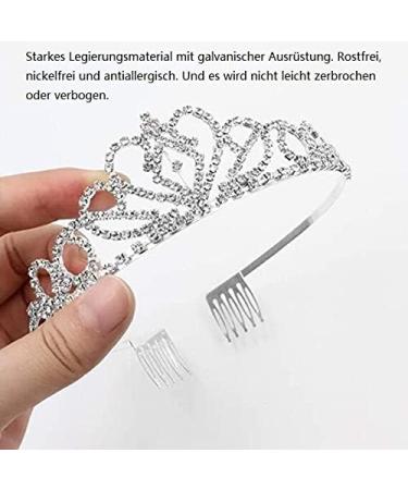 Voarge Tiara Crystal Crown - Vintage Bridal Diadem for Weddings Birthdays Proms & Costumes | Elegant Square Shape - Buy Online on GoSupps.com