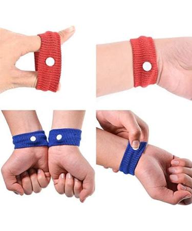 Acupressure Tape & Bracelets for Nausea Relief | Anti-Emetic Wrist Bands in Black Gray Blue & Red - Buy Online on GoSupps.com