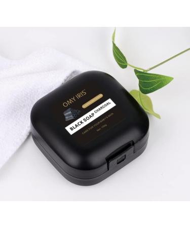 Black Soap Handmade Organic Shea Butter Anti Rebelles Face Treatment Acne Moisturizing SkinCare Beauty Body Bath 100g - Buy Online on GoSupps.com