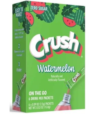 Crush Sugar Free Watermelon : Low Carb Zero Sugar Drink Mix - 2 boxes of 6 packs - Melon D'eau - Sugar Free Drink Mix - Keto Drink Mix Zero Guilt! Low Carb Zero Sugar Drink Mix - Comes with 2 Paper Straws and 1 Exclusive PALiSOL CREATiONS Stickers 12 pack - Buy Online on GoSupps.com
