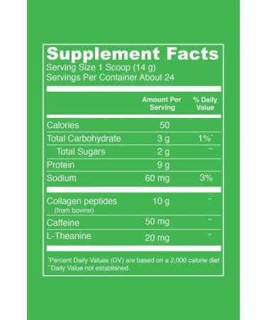 Vital Proteins Matcha Collagen Peptides - L-Theanine & Caffeine Supplement, 12oz Original Flavor - Buy Online on GoSupps.com